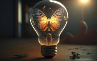 butterfly in a light bulb